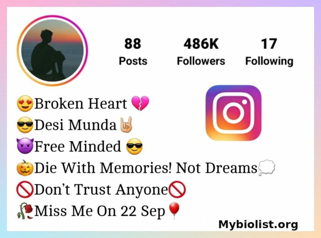 Broken Bio For Instagram for Boys in Hindi