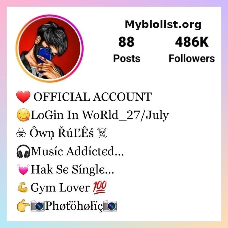 Instagram Bio For Boys (Attitude, VIP, Stylish Bio)