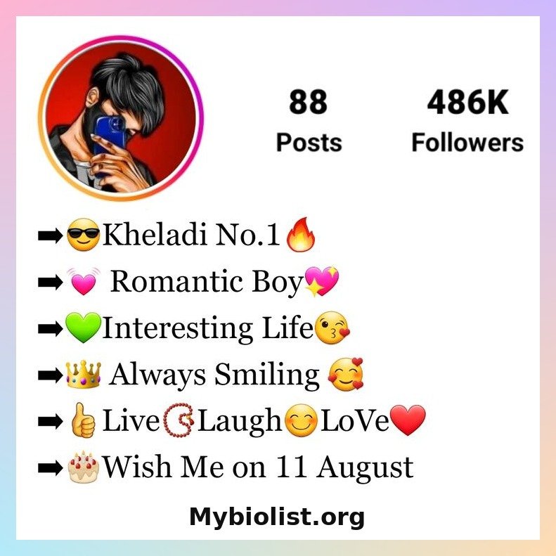 Instagram Bio For Boys (Attitude, VIP, Stylish Bio)