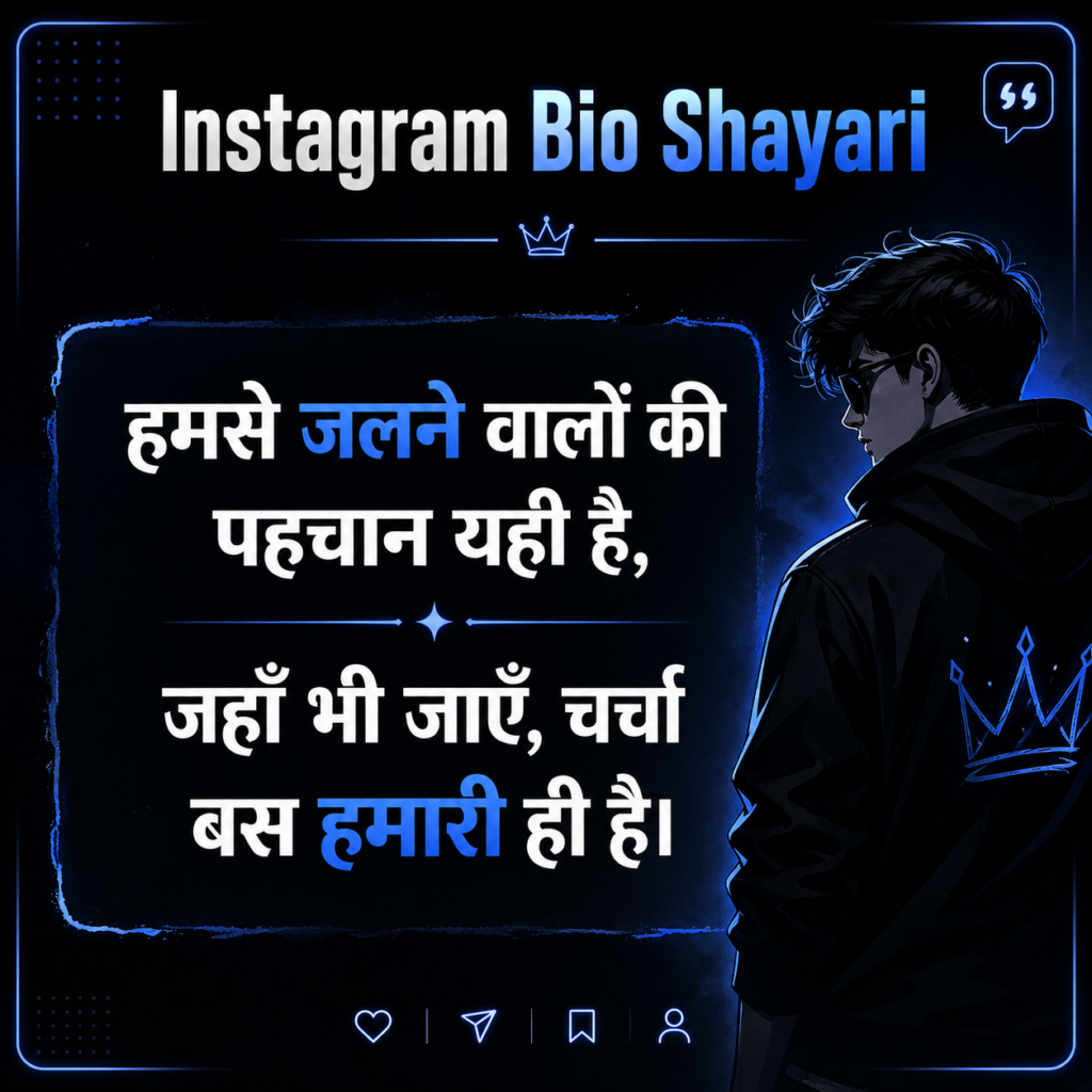Instagram Bio Shayari in Hindi: Attitude, Love & Life
