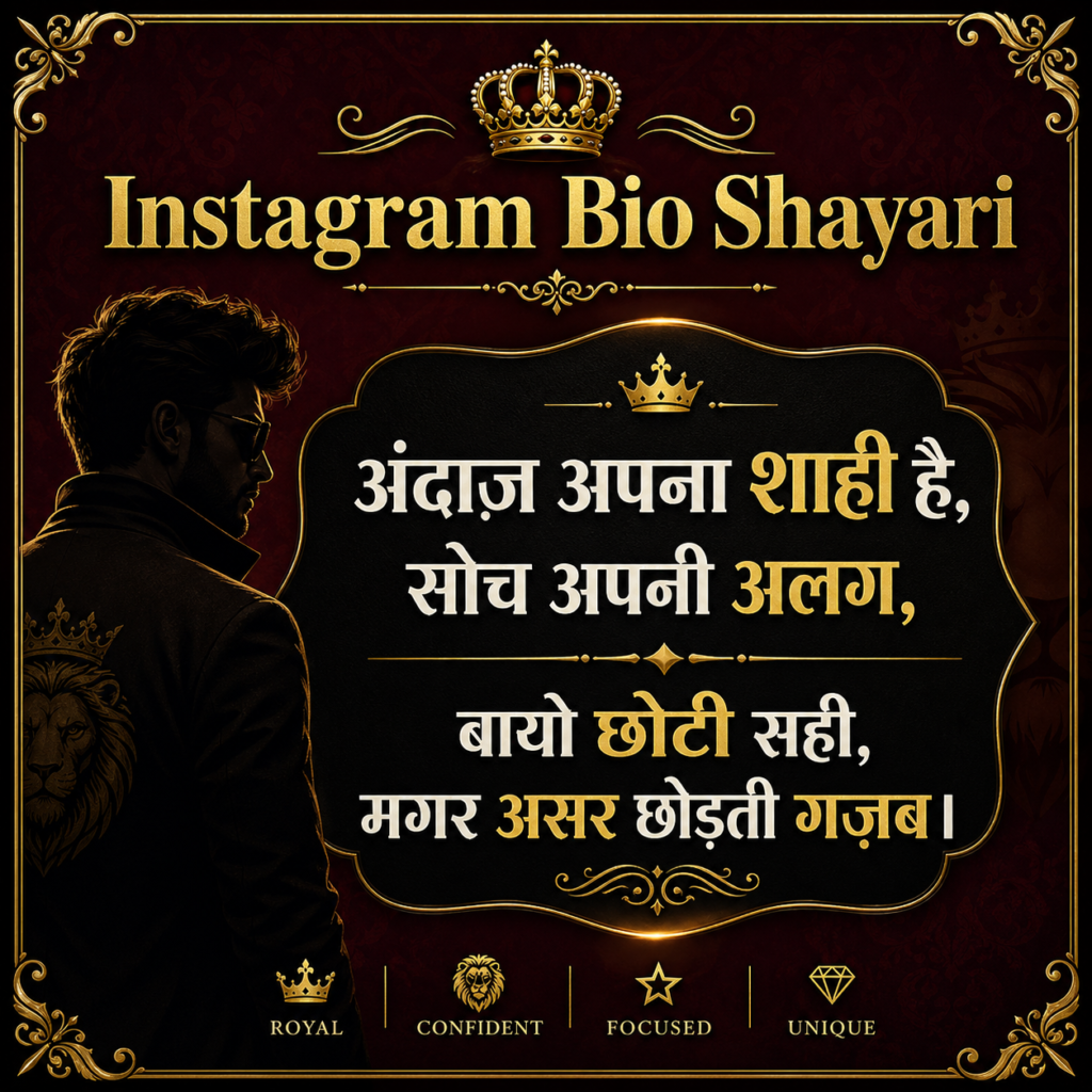 Instagram Bio Shayari in Hindi: Attitude, Love & Life