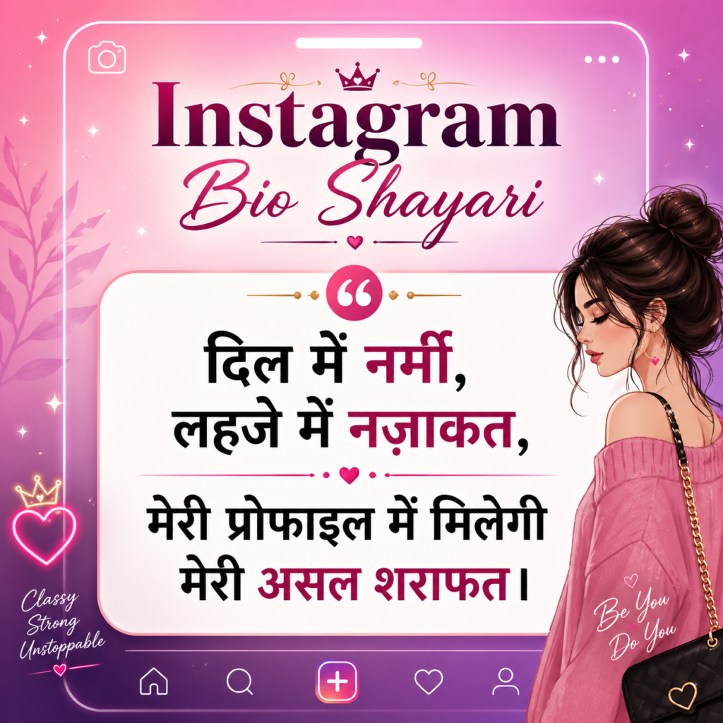 Instagram Bio Shayari in Hindi: Attitude, Love & Life