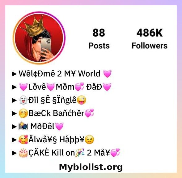 Instagram VIP Bio Stylish Font Style For Boys