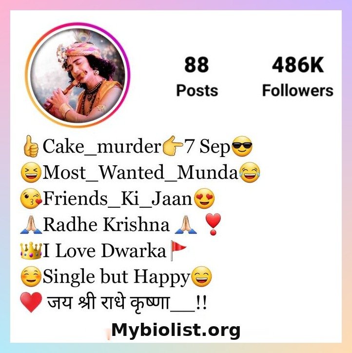 Radhe Krishna Bio For Instagram In Hindi & English